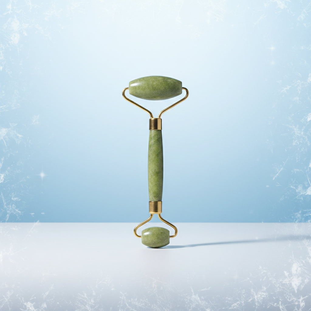 CryoGlow Jade Face Roller - front view